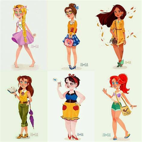 Modern Disney Princesses 👸 Artist Is Foxvilleart