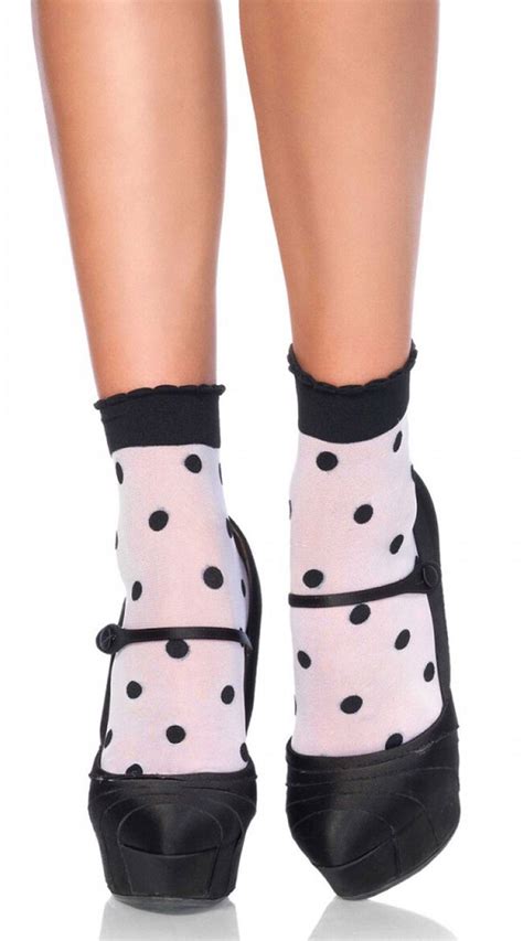 Polka Dot Ankle Socks Sexy Socks Bedtime Flirt