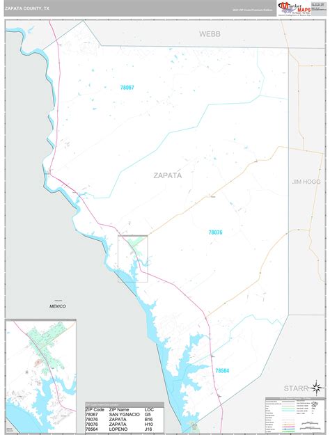 Zapata County Map