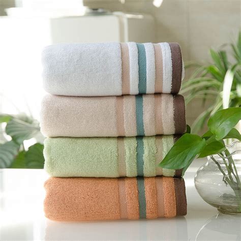 Hot Sell Striped Design Bamboo Towel Thick Bamboo Fiber Hand Face Tower