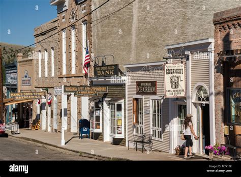 Store Fronts At Wallace Street In Ghost Town Of Virginia City Montana