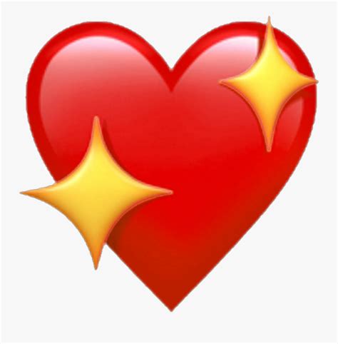 Red Heart Emoji Png Sparkle Heart Emoji Transparent Free Transparent Clipart Clipartkey