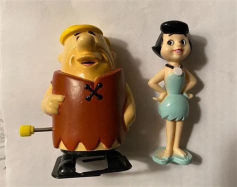 Hanna Barbera The Flintstones Barney And Betty Figurines Vintage Great