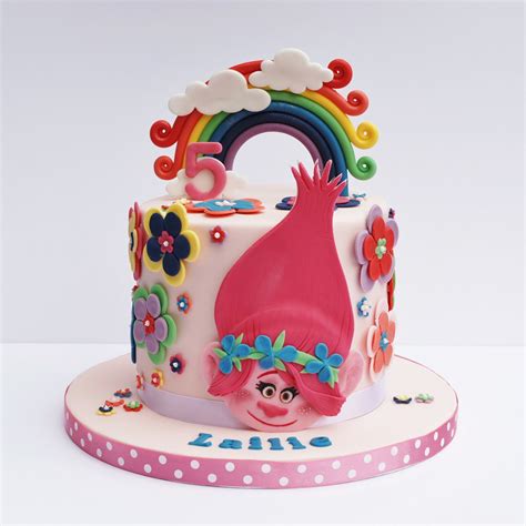 Princess Poppy cake, Trolls | Trolls birthday cake, Trolls cake, Trolls birthday