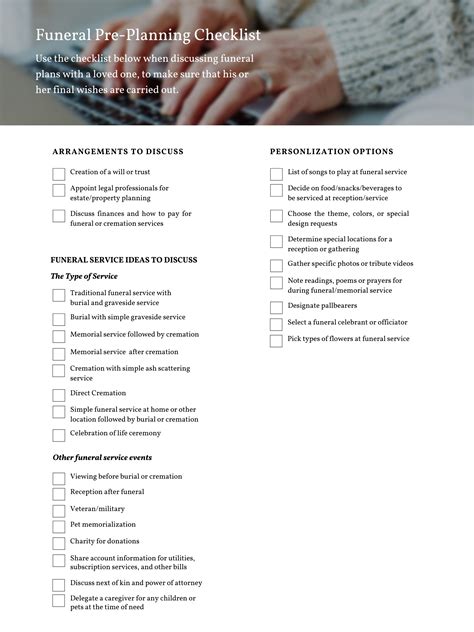 download our free funeral pre planning checklist here