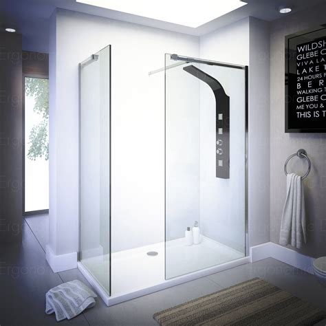 600mm Walk In Shower Enclosure Wet Room Easyclean 10mm Glass Tall Screen Panel Ebay