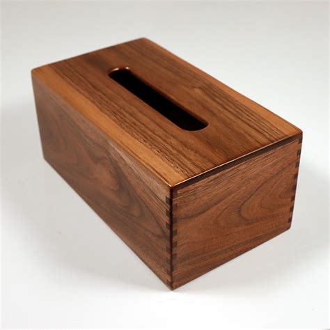 Solid Texas Black Walnut Handmade Tissue Kleenex Box Cover Holder