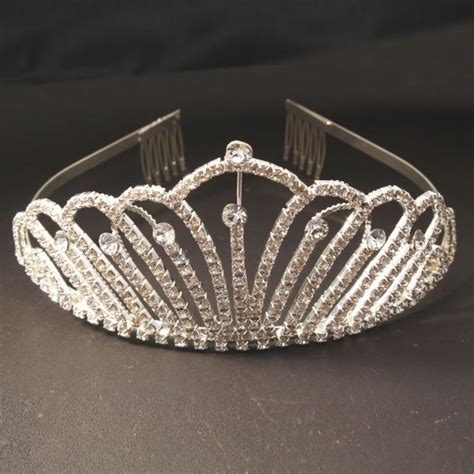 Gorgeous Birthday Rhinestone Headband Crown Tiara Veil Crystal Crystal Tiaras Crystal Crown