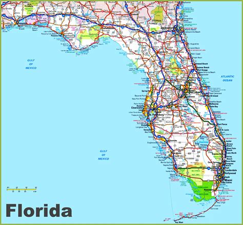 Printable Florida Map With Cities