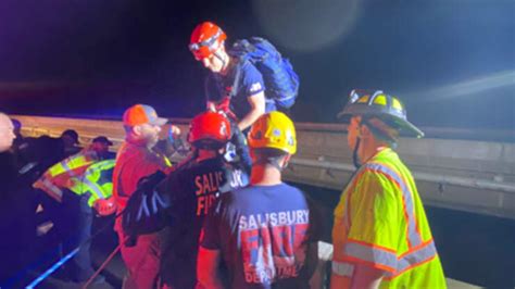 Man Survives 75 Foot Fall Off Highway Bridge While Helping Motorist