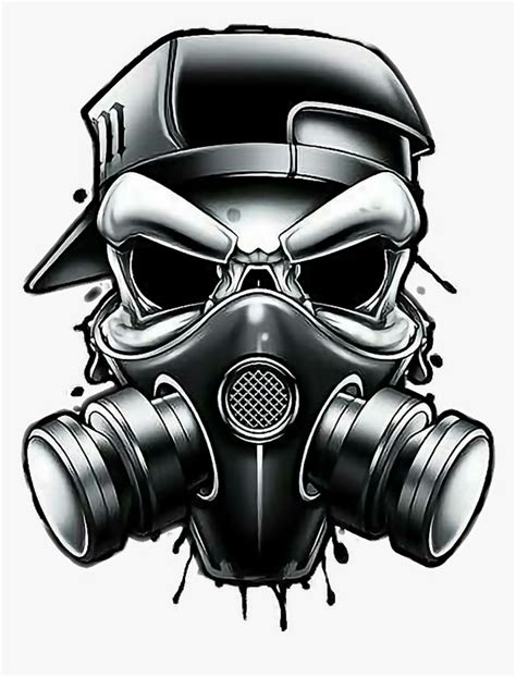 Skull Gas Mask Png Gas Mask Skull Graffiti Transparent Png