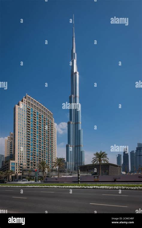 Burj Khalifa Dubai Downtown Dubai United Arab Emirates Stock Photo