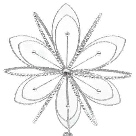 Silver Gem Flower Tree Topper 118 At Home
