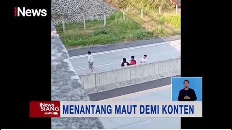 4 Remaja Nekat Menantang Maut Demi Konten Youtube Di Tol Semarang