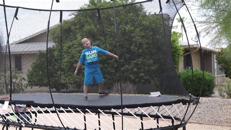 Jumping And Playing On A Springfree Trampoline Youtube