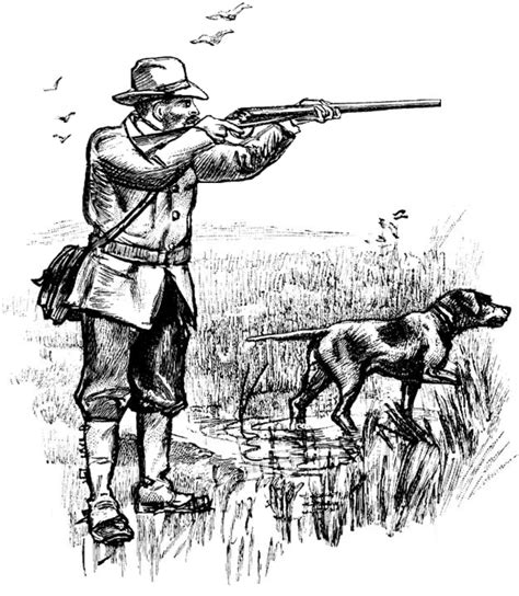 Hunting Black And White Clipart Clip Art Library