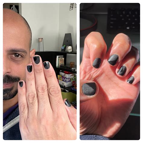 Playing With Matte Finish Black Polish With Shiny And Matte Top Coats