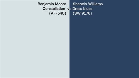 Benjamin Moore Constellation Af 540 Vs Sherwin Williams Dress Blues