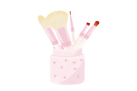 Cartoon Makeup Brush Png Transparent Hand Drawn Cartoon Pink Makeup