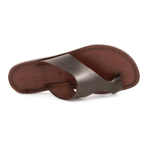 Brown Leather Thong Sandals For Women Handmade Gianluca The Leather Craftsman