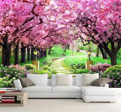 Stunning Cherry Blossom 3d Mural Wallpaper Custom Photo Wallpaper 3d