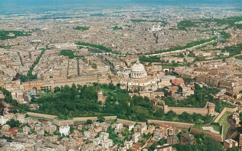 Aerial View Of Vatican City From West Vatican City Seen From West To