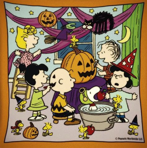 Peanuts Gang At Halloween Snoopy Halloween Halloween Pillows