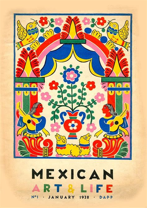 Mexico Art And Life Poster Collage Mexican Magazine Print Etsy