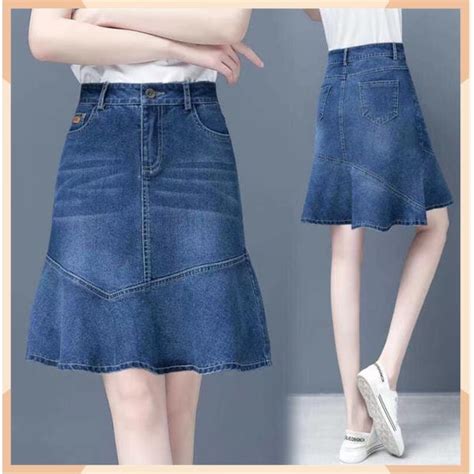 Skirt Jeans Skirt Labuh Skirt Korean Style Skirt Jeans Plus Size Skirt