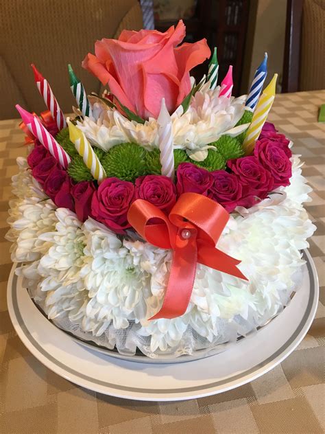 Received This Birthday Cake Flower Bouquet And Just Love It Thank You