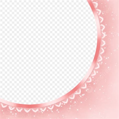 Pink Lace Border White Transparent Cute Pink Lace Border Frame With