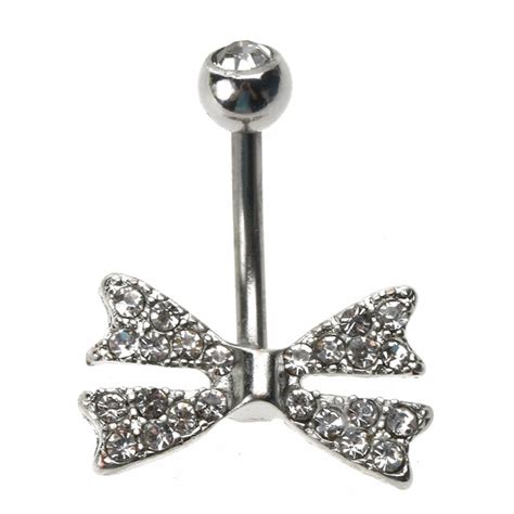 Buy Cute Navel Ring Sexy Belly Button Piercing Bowknot Barbell Button Nipple