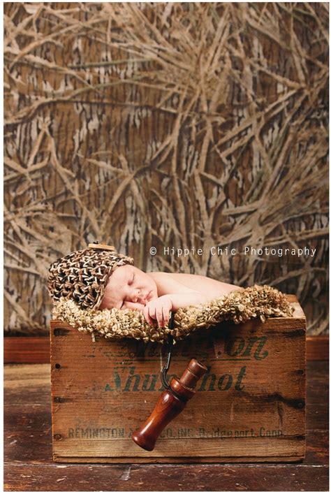 Newborn Duck Hunting Camouflage Country Rustic Baby Boy