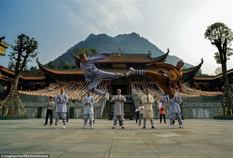 Images Show Western Shaolin Monks Practising Kung Fu At Their Temple