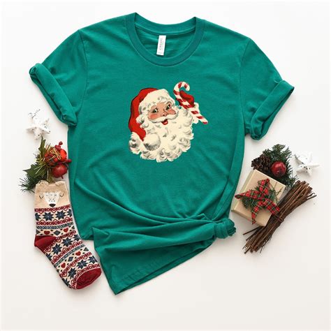 Christmas Santa Shirt Retro Santa Shirt T For Christmas Etsy