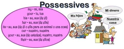 Spanish Possessive Adjectives Spanish Grammar A