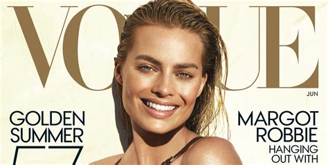 Margot Robbie Wears A Sexy Swimsuit For Vogue June Cover Magazine