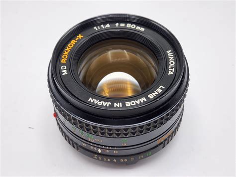 Minolta Md Rokkor X 50mm F14 Prime Lens For Minolta Md Mount Slr
