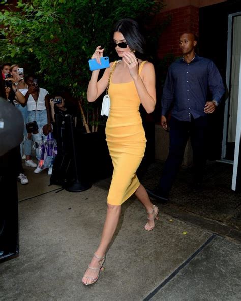 Kendall Jenner Thefappening Yellow Dress In Nyc The Fappening
