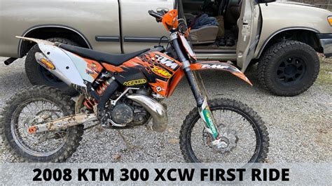 2008 KTM 300 XCW First Ride On My New Bike YouTube