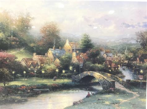 Lot - Thomas Kinkade Lamplight Village Print