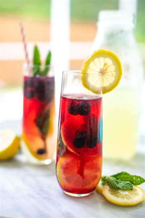 Minty Blueberry Lemonade Summer Mocktail Spritzer And Other