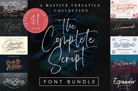 The Complete Script Font Bundle On Behance