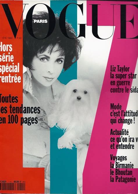 1993 Vogue Paris Elizabeth Taylor Vogue Covers Elizabeth Taylor