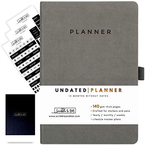 Scribble And Dot Planner Undated Weekly Planner A5 No Dates Start