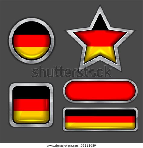 Collection German Flag Icons Vector Stock Vector Royalty Free