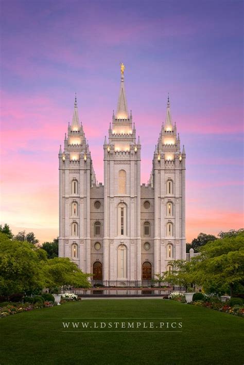 Salt Lake Temple Pastel Sunset Lds Temple Pictures