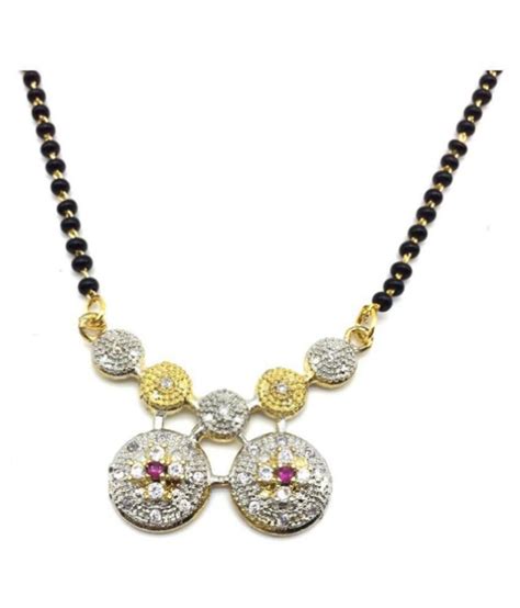 Jewellery Womens Pride Gold Plated American Diamond Mangalsutra 19