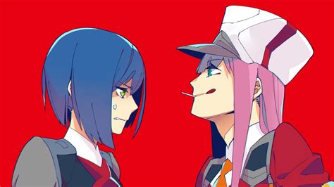 Darling In The Franxx Zero Two Ichigo With Red Background Hd Anime Wallpapers Hd Wallpapers