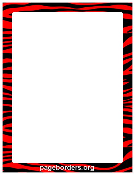 Red And Black Zebra Print Border Clip Art Page Border And Vector